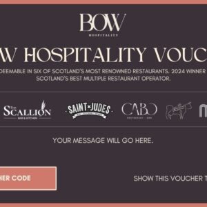 Bow Hospitality - Glasgow Restaurant Gift Vouchers